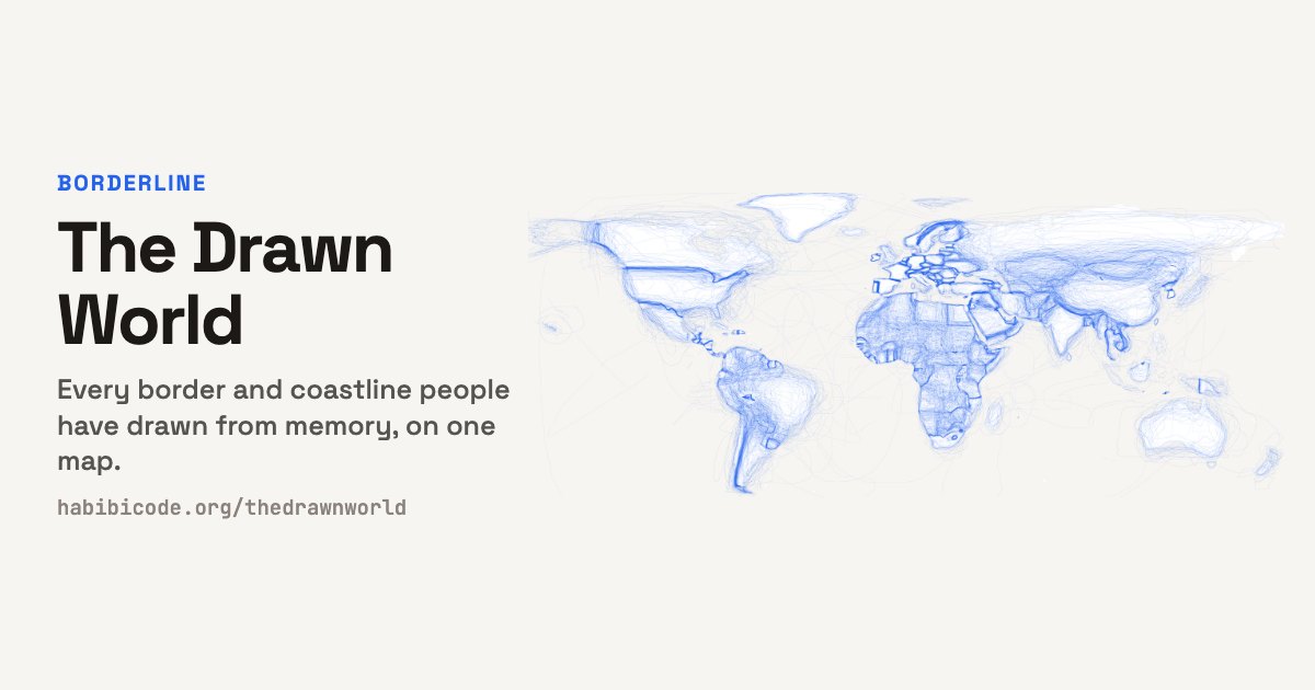 The Drawn World: a map of every border drawn from memory screenshot 1